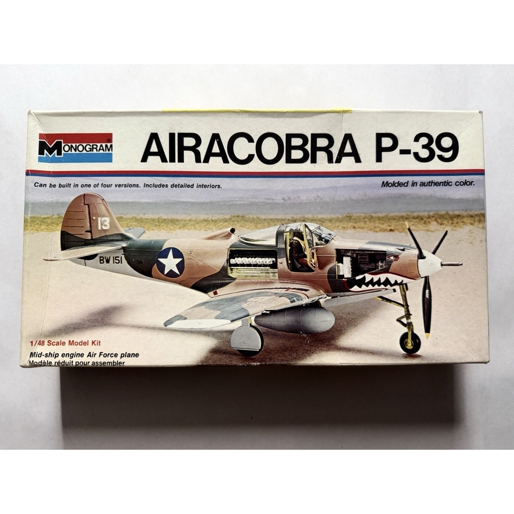 Monogram Airacobra P-39 1/48 Scale Plastic Model Kit Vintage Open Box